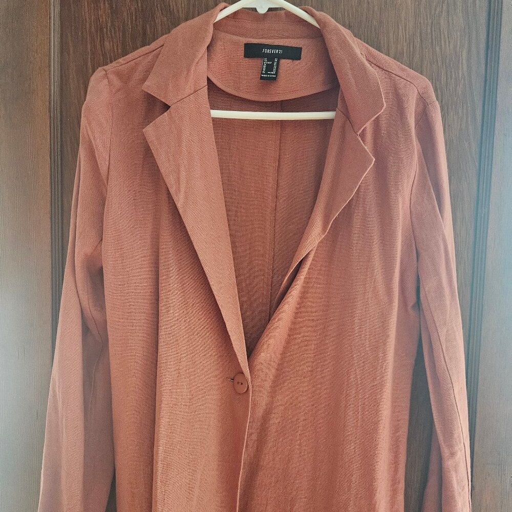 Forever 21 Blazer burnt orange color, lightweight, size XS